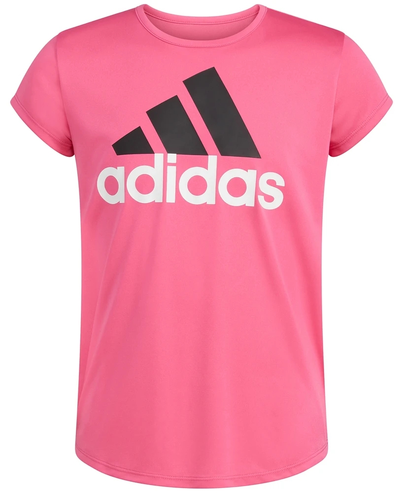 adidas Big Girls Short-Sleeve Essential Logo Graphic T-Shirt