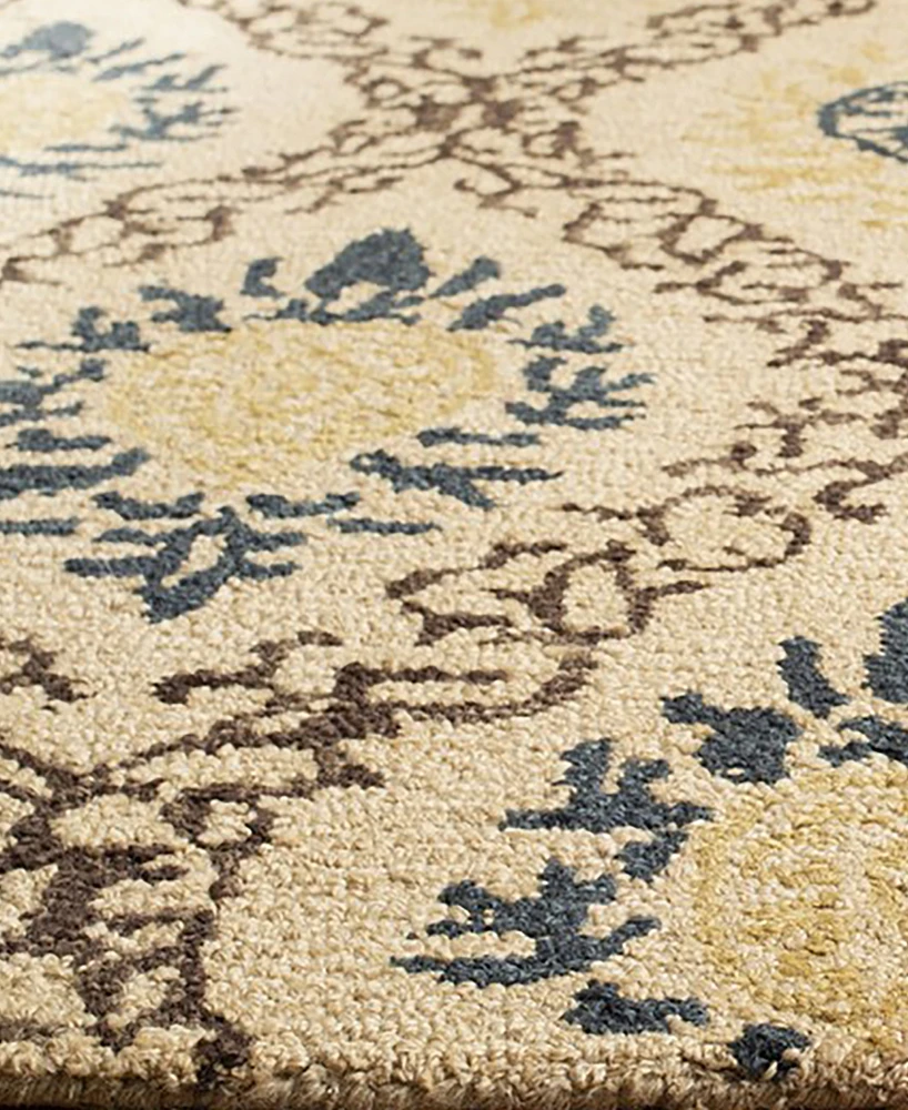 Safavieh Antiquity At460 Gold and Multi 2'3" x 8' Runner Area Rug