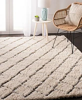 Safavieh Adriana Shag ARG780 Cream and Gray 4' x 6' Area Rug