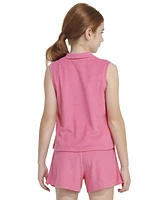 adidas Big Girls Sleeveless Terry Cloth Polo Tank Top