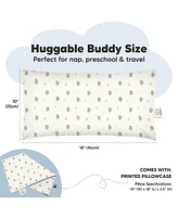 KeaBabies Buddy Toddler Pillow with Pillowcase, 10X18 Soft Organic Cotton Pillows for Sleeping, Kids