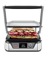 Chefman 5 in 1 Panini Press Grill w/ Reversable Non-Stick Plates, Opens Flat