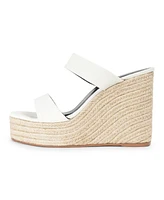 Smash Women's Luna Two-Strap Slide Espadrille Wedge Sandals