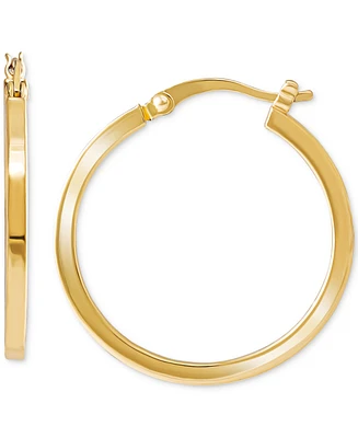 Giani Bernini Polished Squared Tube Small Hoop Earrings in 18k Gold-Plated Sterling Silver, 7/8", Created for Macy's