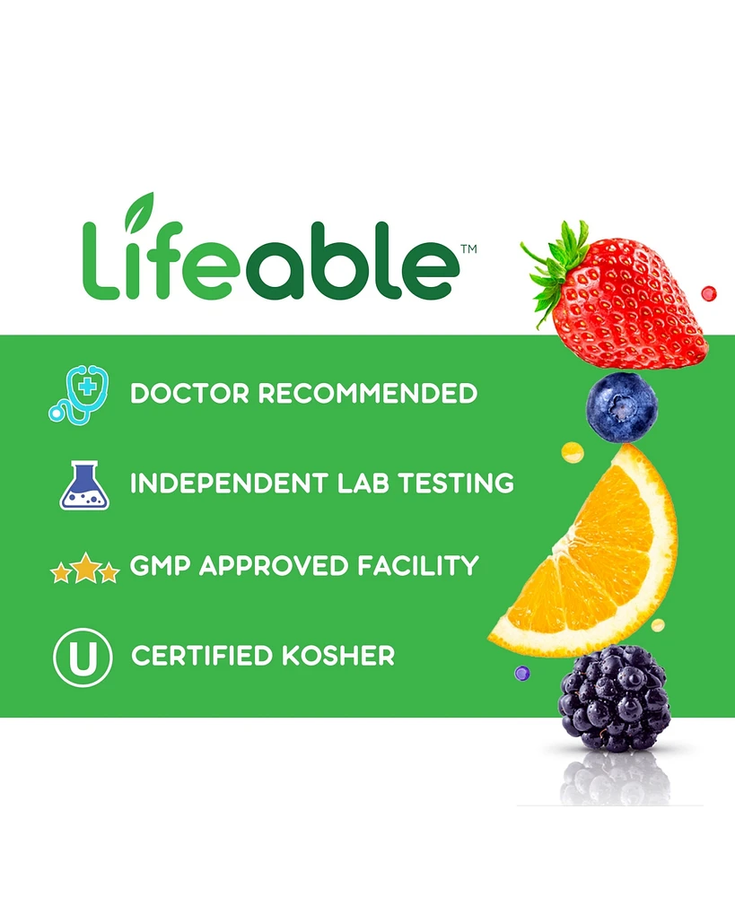 Lifeable Moringa Leaf Extract 4,000 mg Gummies - Superfood Immunity Boost - Great Tasting Natural Flavor, Herbal Supplement Vitamins - 60 Gummies