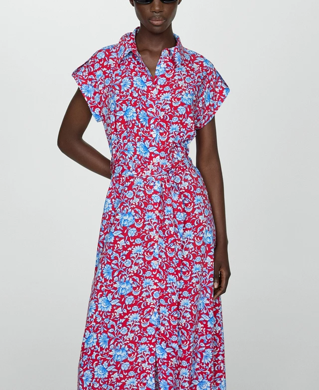 Mango Women's Floral Shirt Dress | MainPlace Mall