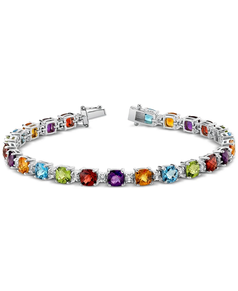 Multi-Gemstone Tennis Bracelet (18-3/4 ct. t.w.) in Sterling Silver