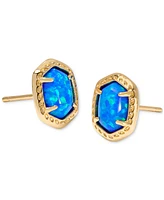 Kendra Scott 14k Gold-Plated Framed Stone Stud Earrings