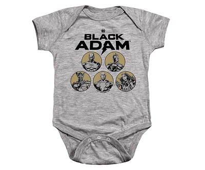Black Adam Baby Girls Contrast Group Snapsuit