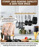 Cooks Standard , Single Bar, 36-Inch Ceiling Mounted Wooden Pot Rack