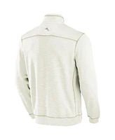 Tommy Bahama Men's Cream Texas Longhorns Tobago Bay Half-Zip Tri-Blend Top