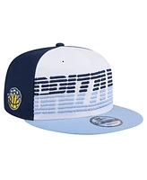 New Era Men's White/Light Blue Memphis Grizzlies Throwback Gradient Tech Font 9fifty Snapback Hat