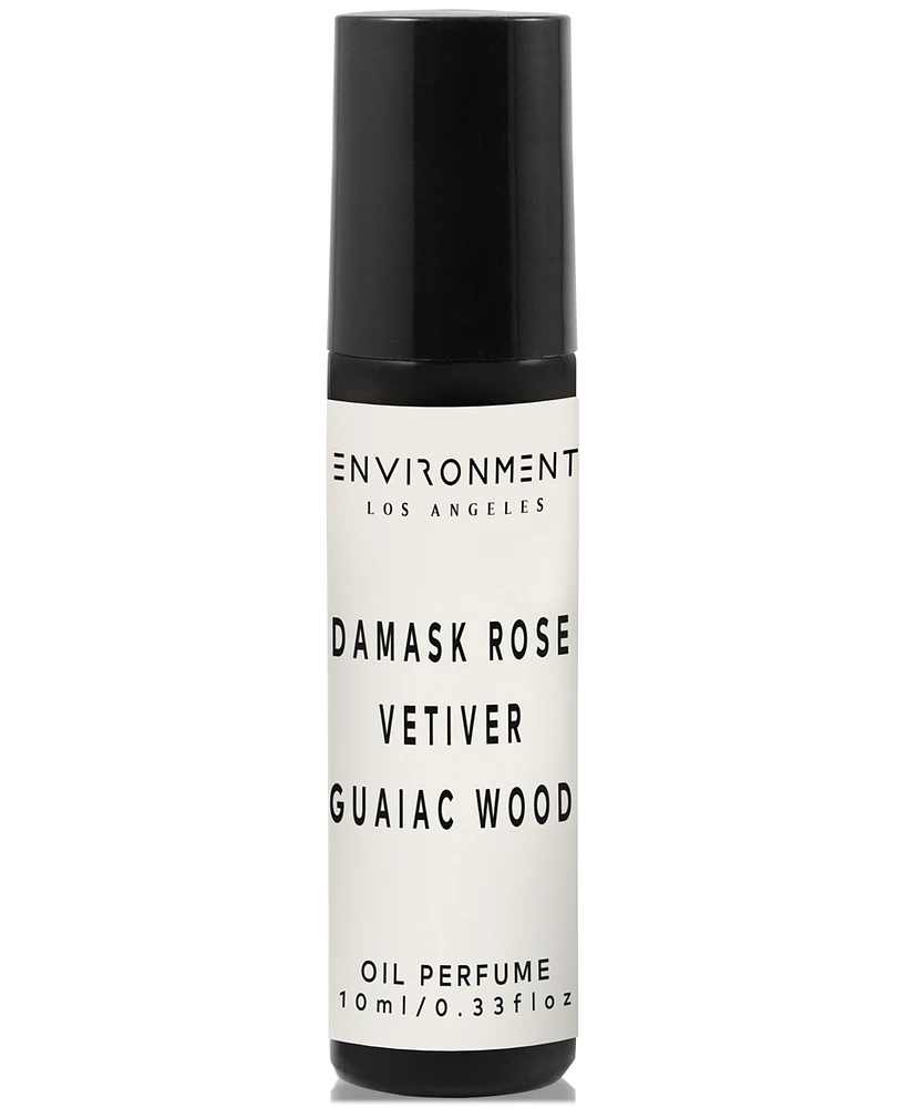 Environment Damask Rose, Vetiver & Guaiac Wood Roll-On Oil Perfume (Inspired by 5-Star Luxury Hotels), 0.33 oz.