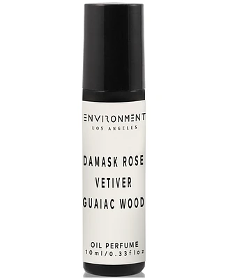 Environment Damask Rose, Vetiver & Guaiac Wood Roll-On Oil Perfume (Inspired by 5-Star Luxury Hotels), 0.33 oz.