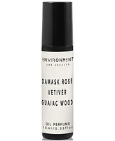 Environment Damask Rose, Vetiver & Guaiac Wood Roll-On Oil Perfume (Inspired by 5-Star Luxury Hotels), 0.33 oz.