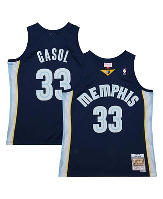 Mitchell Ness Men's Marc Gasol Navy Memphis Grizzlies 2008/09 Hardwood Classics Swingman Throwback Jersey