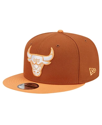 New Era Men's Brown/Orange Chicago Bulls 2-Tone Color Pack 9fifty Snapback Hat