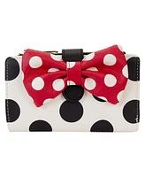 Loungefly Mickey Friends Minnie Mouse Rocks The Dots Classic Flap Wallet