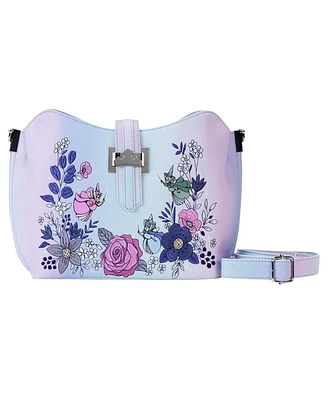 Loungefly Sleeping Beauty 65th Anniversary Floral Ombre Crossbody Bag