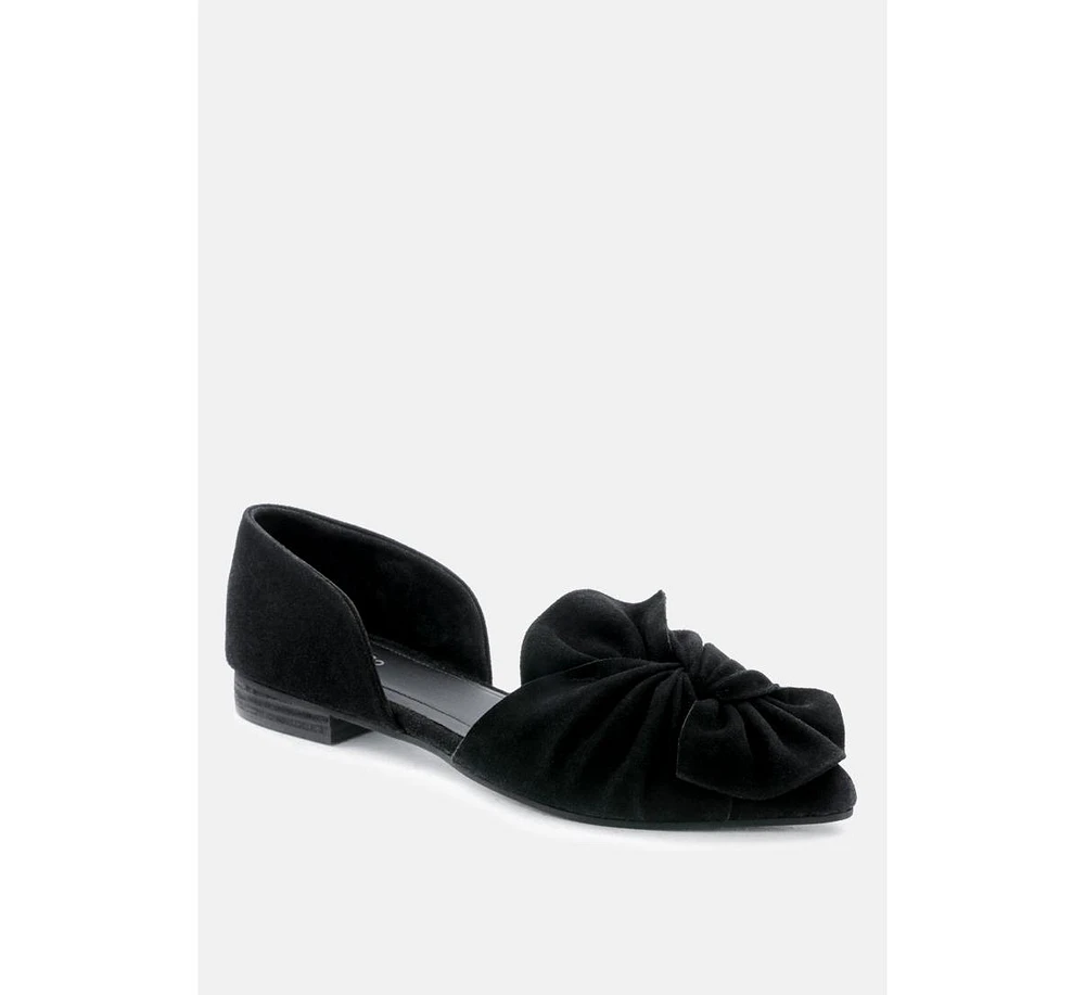 Baako womens Black Knotted flats