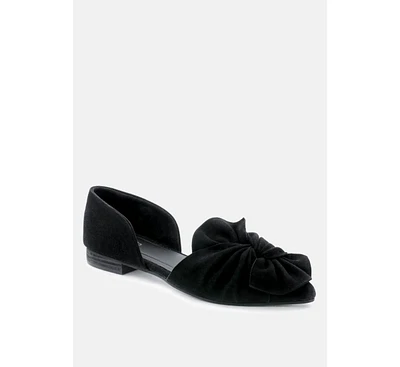 Rag & Co Baako womens Black Knotted flats