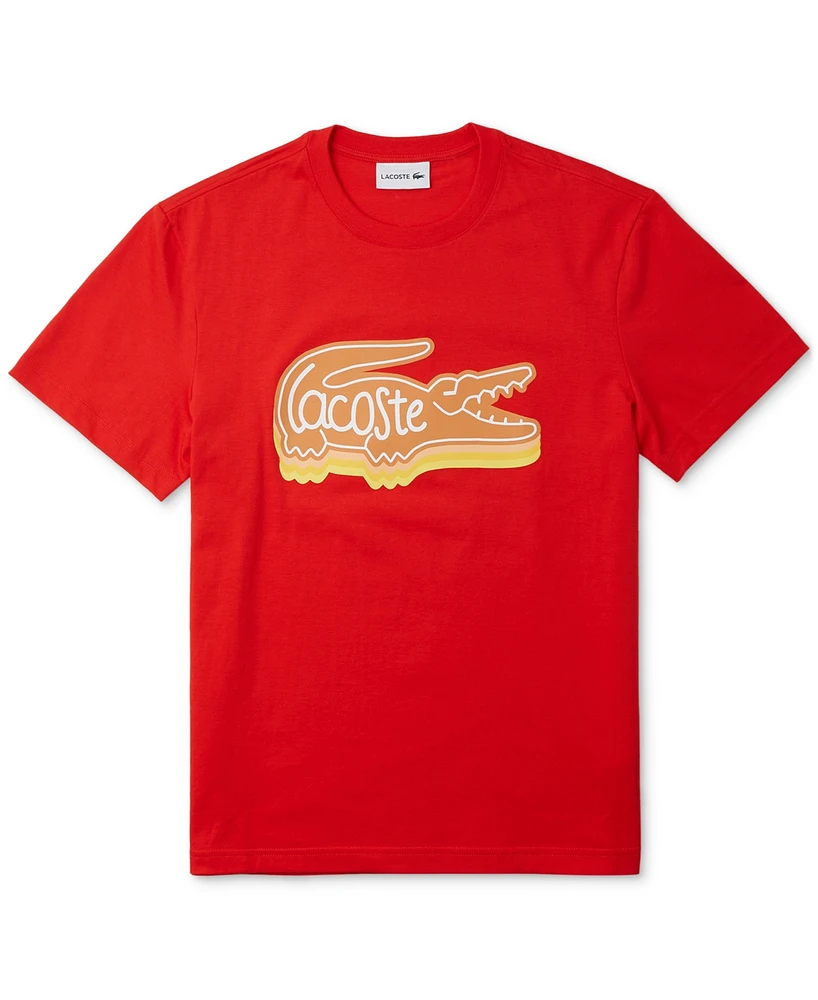 Lacoste Men's Short Sleeve Crewneck Logo Graphic T-Shirt, Created for Macy's