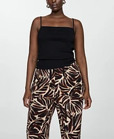 Mango Women's Flowy Printed Pants