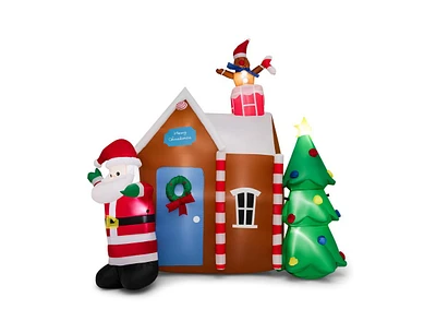 Slickblue 7 Feet Christmas Inflatable Ginger House