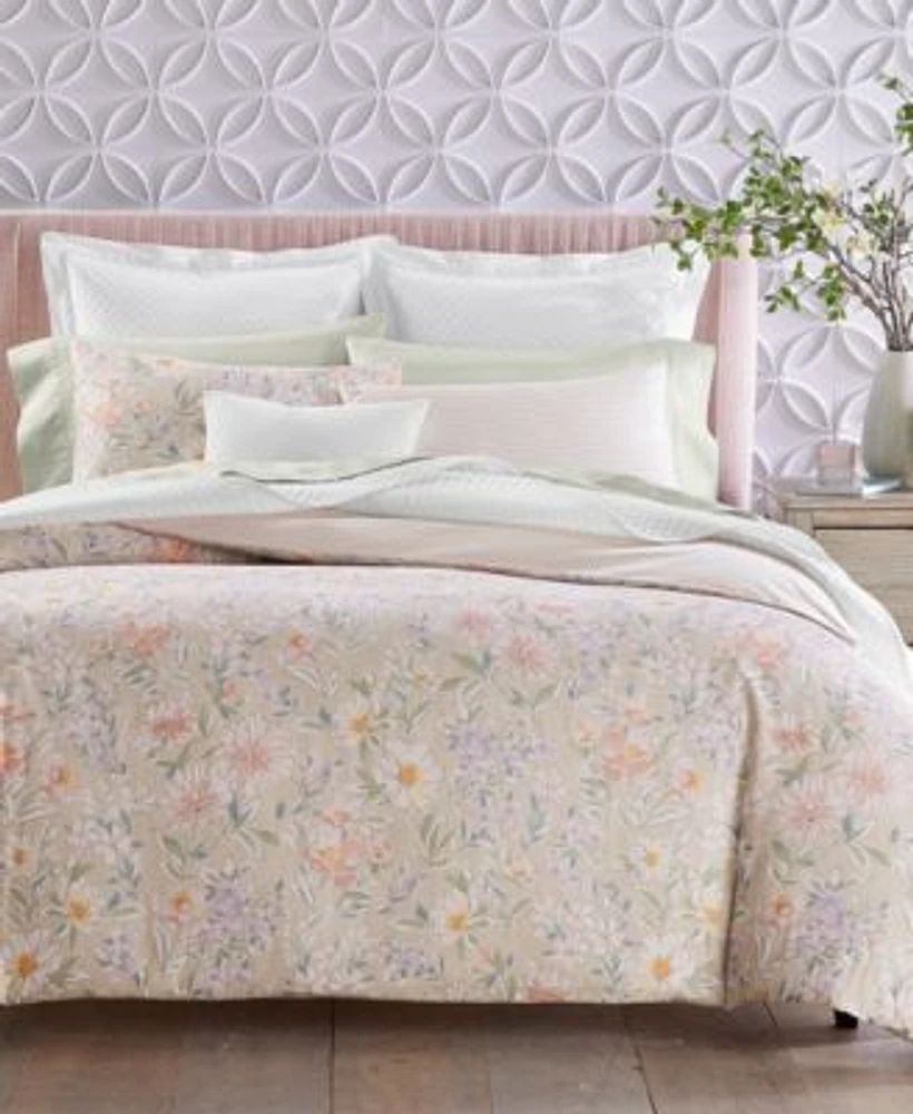 Charter Club Damask Designs Border Garden Duvet Cover Set Created For Macys