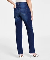 I.n.c. International Concepts Women's High-Rise Straight-Leg Jeans, Created for Macy's