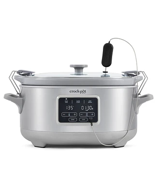 Crock-Pot 7 Qt. Cook Carry Programmable Slow Cooker with Sous Vide, Stainless Steel