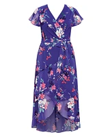 City Chic Plus Size Margot Print Maxi Dress