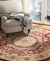 Safavieh Antiquity At501 Red and Orange 6' x 6' Round Area Rug