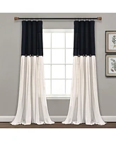 Lush Decor Linen Button Window Curtain Panels