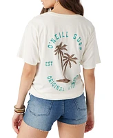 O'Neill Juniors' Palm Emblem Graphic Print Cotton T-Shirt