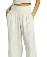 Billabong Juniors' New Waves Cotton Gauze Wide-Leg Pants