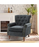 Nivison Modern Small Accent Chair with Nailhead Trim Space Saving
