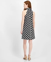 Tommy Hilfiger Women's Dot-Print Tie V-Neck Mini Dress