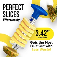 Zulay Kitchen Pineapple Corer and Slicer Tool - Stainless Steel Cutter for Easy Core Removal & Slicing