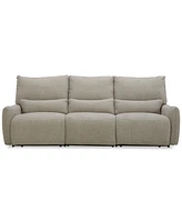 Olper 3-Pc. Fabric Zero Wall Sectional Sofa with 2 Power Motion Chairs, Created for Macy's