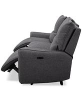 Olper 3-Pc. Fabric Zero Wall Sectional Sofa with 2 Power Motion Chairs, Created for Macy's