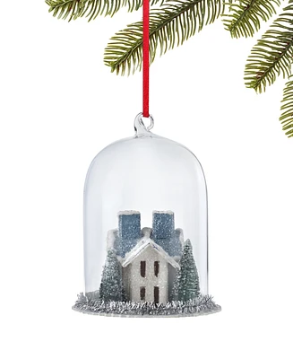 Holiday Lane Northern Lights Domed Glitter House Ornament, Created for Macy's