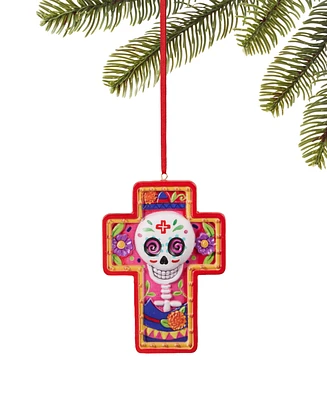 Holiday Lane Day of the Dead Skull Cross Ornament, Created for Macy's