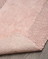 Laura Ashley Ruffle Cotton Bath Rugs, 2 Piece Set