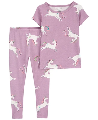 Carter's Toddler Girls 2 Piece Unicorn 100% Snug Fit Cotton Pajamas