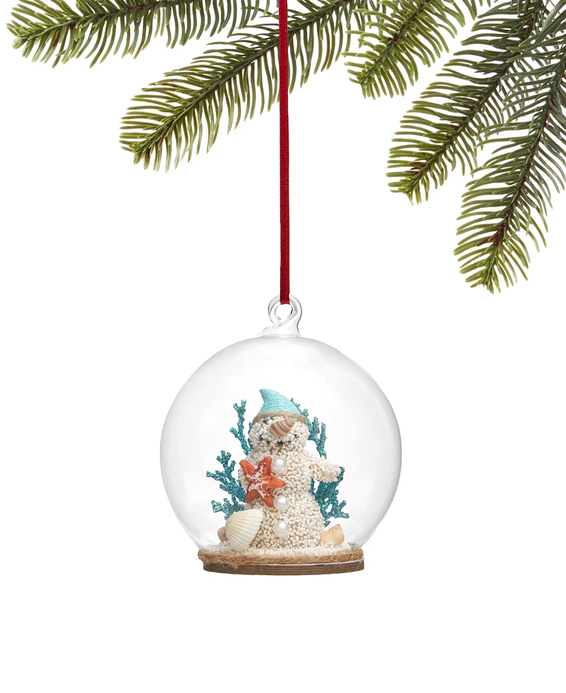 Holiday Lane Seaside Dome with Beach Ornament, Exclusively at Macy's