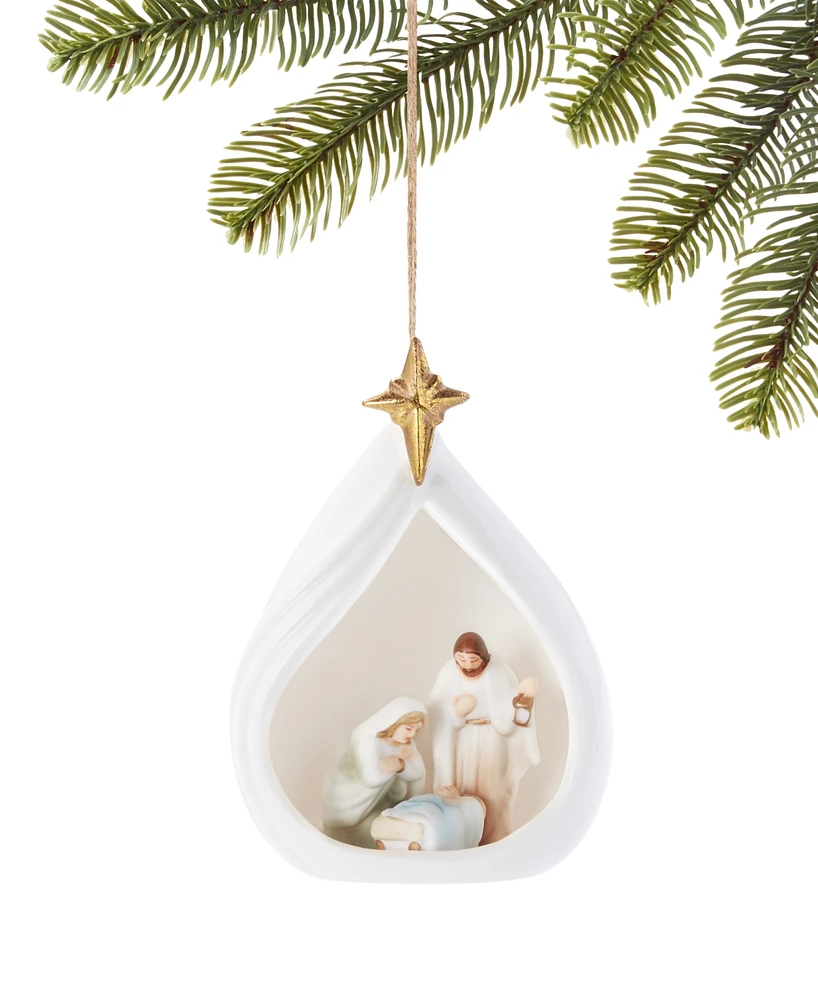 Holiday Lane Blessed Ceramic Nativity Ornament, Exclusively at Macy's