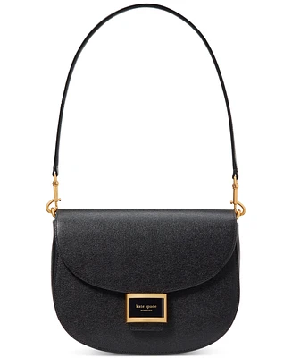 kate spade new york Katy Textured Leather Small Convertible Saddle Bag