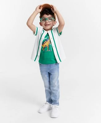 Epic Threads Toddler Boys Baseball Jersey Shirt Scoot On Dinosaur Graphic T Shirt Straight Fit Lexington Jeansm Created For Macys