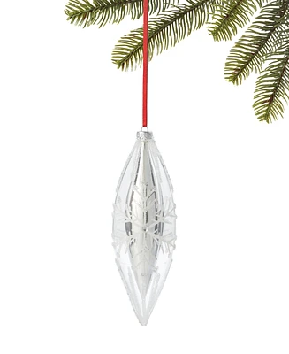 Holiday Lane Snowdaze Silver Drop Ornament, Exclusively at Macy's